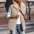 thumbnail image 2 of Hueook Vest for Women Sleeveless Zip Up Multi Pockets Casual Work Utility Vest Coat with Pockets Khaki M, 2 of 7