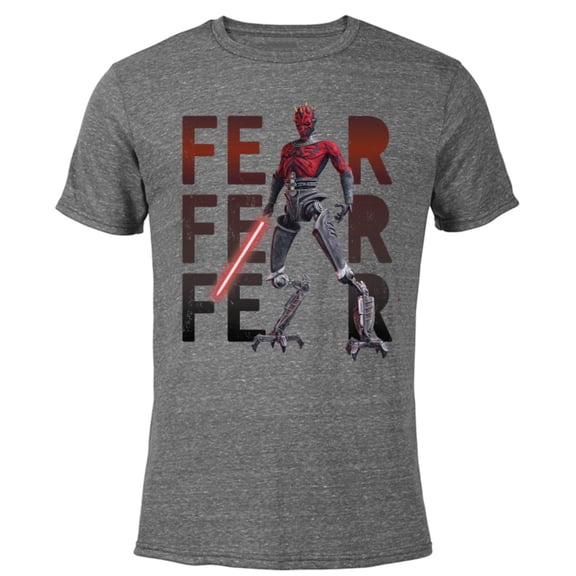 Star Wars Darth Maul Fear on Repeat - Short Sleeve Blended T-Shirt for Adults – Customized-Dark Heather