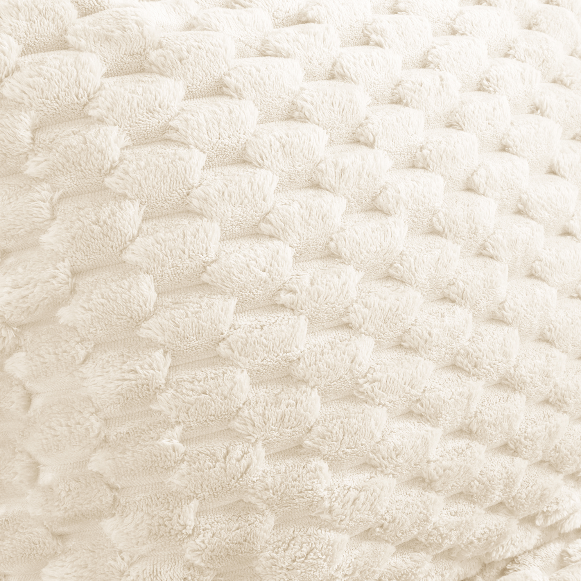 MAYEERTY 82" L-Shaped Modular Sofa, Textured Flannelette, Movable Ottoman, Pet-Friendly, No Assembly, Cream