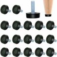 thumbnail image 1 of Patas niveladoras que reducen el ruido, diseño atornillado para sillas y mesas, paquete de 20 almohadillas silenciosas para sillas, 1 of 5