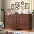 thumbnail image 3 of Frmobepts 10 Drawer Dresser for Bedroom, Dresser TV Stand, Chest of Drawers for Storage and Organization, Cherry, 3 of 9
