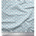 thumbnail image 1 of Soimoi Rayon Crepe Fabric Swirl & Floral Block Fabric Prints by Yard 46 Inch Wide, 1 of 1