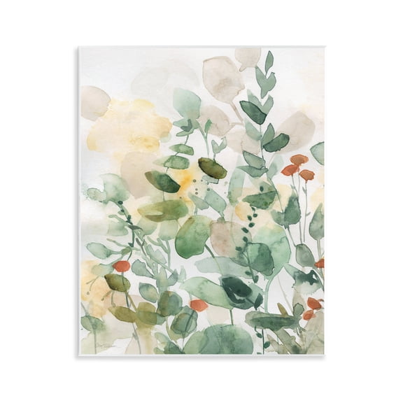 Stupell Industries Opaque Layered Leaves Plants & Flowers Painting Unframed Art Print Wall Art, 11 x 14