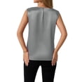 thumbnail image 3 of RMGVDSD Women's Silk Satin Tank Tops V Neck Dressy Casual Sleeveless Camisole Blouses Summer Business Work Shirts Solid Color Fashion Top Vacation Blouses, 3 of 8