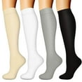 thumbnail image 5 of Fewfanhot 4 Pair of Runing Compression Socks for Women Circulation (3 Pairs) is Best Support for Athletic Cycling Hiking etc, 5 of 6