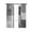 White Gray, variant on Blue Geometric Blackout Curtains, Light Blocking Print Window Curtains, Watercolor Ombre Modern Abstract Art Thermal Insulated Window Drapes for Living Room Kitchen Cafe 2 Panels, 104"W x 63"L