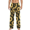 thumbnail image 7 of FORMRS Mens Pajama Pants with Pockets Sleepwear Lounge Bottoms Sizes S-2XL, Black Sunflower Pattern, 7 of 7