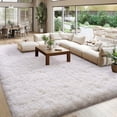 thumbnail image 2 of Janvonne 8x10 Red Fluffy Shag Area Rug, Ultra Soft Plush Fuzzy Shaggy Carpet for Living Room Bedroom, Non-Slip Floor Rug for Kids Girls Room Nursery, Cozy Indoor Home Decor, 2 of 8