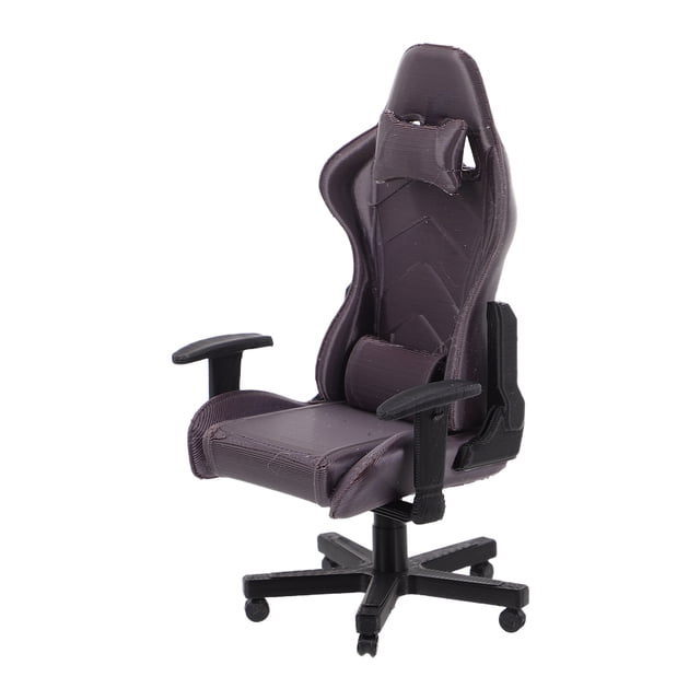 Silla gamer para casa de muñecas, muebles pequeños, minisilla de computadora para casa de muñecas, juego de simulación, decoración de oficina, ideal para coleccionistas y jugadores.