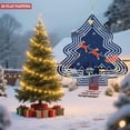 thumbnail image 2 of Stylish Metal Christmas Tree Wind Spinner - Festive Reindeer & Sleigh Design for Garden Decor - Perfect Holiday Yard Decoration, 2 of 7