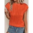 thumbnail image 3 of Blusa para Mujer PRETTYGARDEN con Mangas de Capucha Texturizada Naranja M, 3 of 9