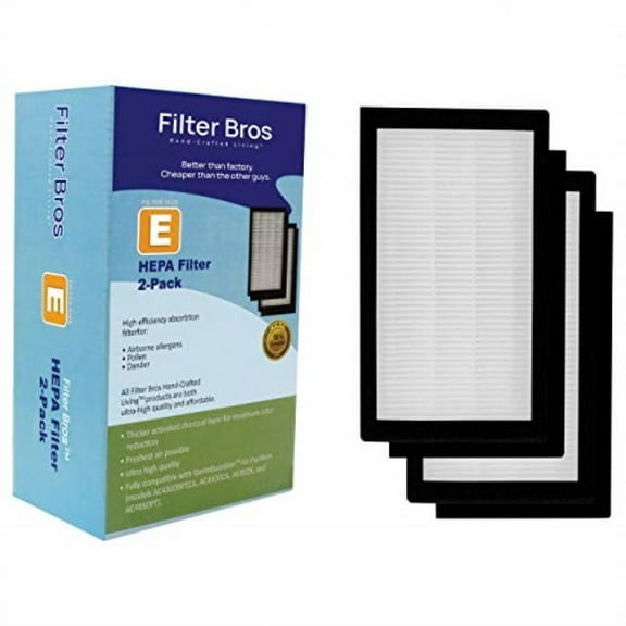 Filter Bros Filter E Compatible With GermGuardian FLT41002PK FLT4100 - HEPA Replacement Filter For AC4100, AC4100CA, AC4150BL, AC4150PCA Home Air Purifiers