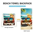 thumbnail image 5 of LACKUST Foldable Beach Towel with Storage Backpack - 2-in-1 Oversized Quick Dry Towel for Adults & Kids, 70x140cm, 5 of 8
