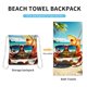 thumbnail image 5 of 2-in-1 Beach Towel Oversized Towel Fine Fibre Towel Transforms Into A Storage Backpack, 5 of 9