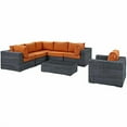 thumbnail image 2 of Modway Summon 7 Piece Patio Sectional Set in Canvas Tuscan, 2 of 9