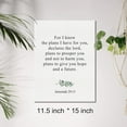 thumbnail image 2 of Christian Canvas Wall Art Jeremiah 29:11 for I Know the Plans I Have for You Canvas Print Positive Scripture Canvas Painting Home Wall Decor Framed Gift 12x15 Inch, 2 of 5