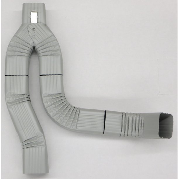 Offset Downspout Diverter for Rain Barrels (2X3, PEARL GREY) Walmart