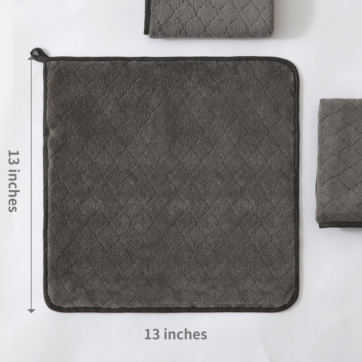 Jessy Home 24 Pack Coffee Washcloths for Bathroom 13x13 Inch Ultra Soft Hand Face Towels