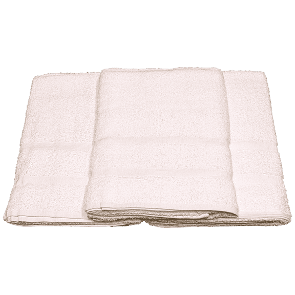 2 Count 100% Cotton Beach Pool Spa Towels | Solid White | 36" x 68"
