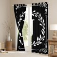 thumbnail image 3 of Homewish Letter Monogrammed J Black Out Curtains For Kids Children Teens,Exotic Style Curtains Pack of 2 (42x63 Each),Tree Leaves Bedroom Curtains,Super Cozy Room Decor, 3 of 6
