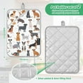 thumbnail image 3 of Pot Holders Set of 2 Heat Resistant 338℉ Kitchen Oven Gloves Potholder Cooking Baking Microwave Mitts Different Cartoon Funny Dogs, 3 of 7