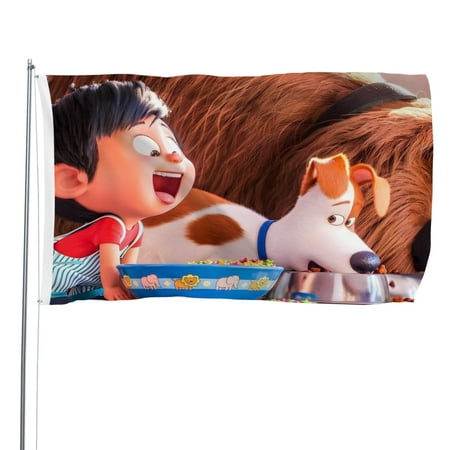 The Secret Life of Pets-themed Printed Flag Perfect gift for fans, friends, and family members, and suitable for indoor and outdoor activities, party decorations.35.4"x59" (90cm×150cm)