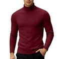 thumbnail image 6 of SUYIDA Men's Knit Pullover Sweater,Arrival Sweater: Half High Neck Casual Solid Color Knit Layer, 6 of 6