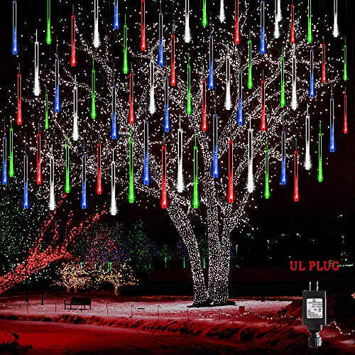 Kwaiffeo Meteor Shower Lights Falling Rain Lights, Christmas Lights