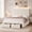 White, variant on Seetech Twin Size Bed Frame with LED Light and Drawer, Faux-Fur Platform Bed with 44.5" High Headboard, No Box Spring Needed, Pink