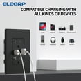 thumbnail image 5 of ELEGRP USB Outlet Receptacle, 21W 4.2A USB Electrical Outlet, USB C Wall Outlet, 20 Amp Duplex Tamper Resistant Outlet with Type A & Type C Ports, Wall Plate Included, UL Listed, Black, 5 of 8