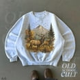 thumbnail image 6 of Vintage Elk Mountain Scene Sweatshirt | Wildlife Nature Graphic Pullover, 6 of 8