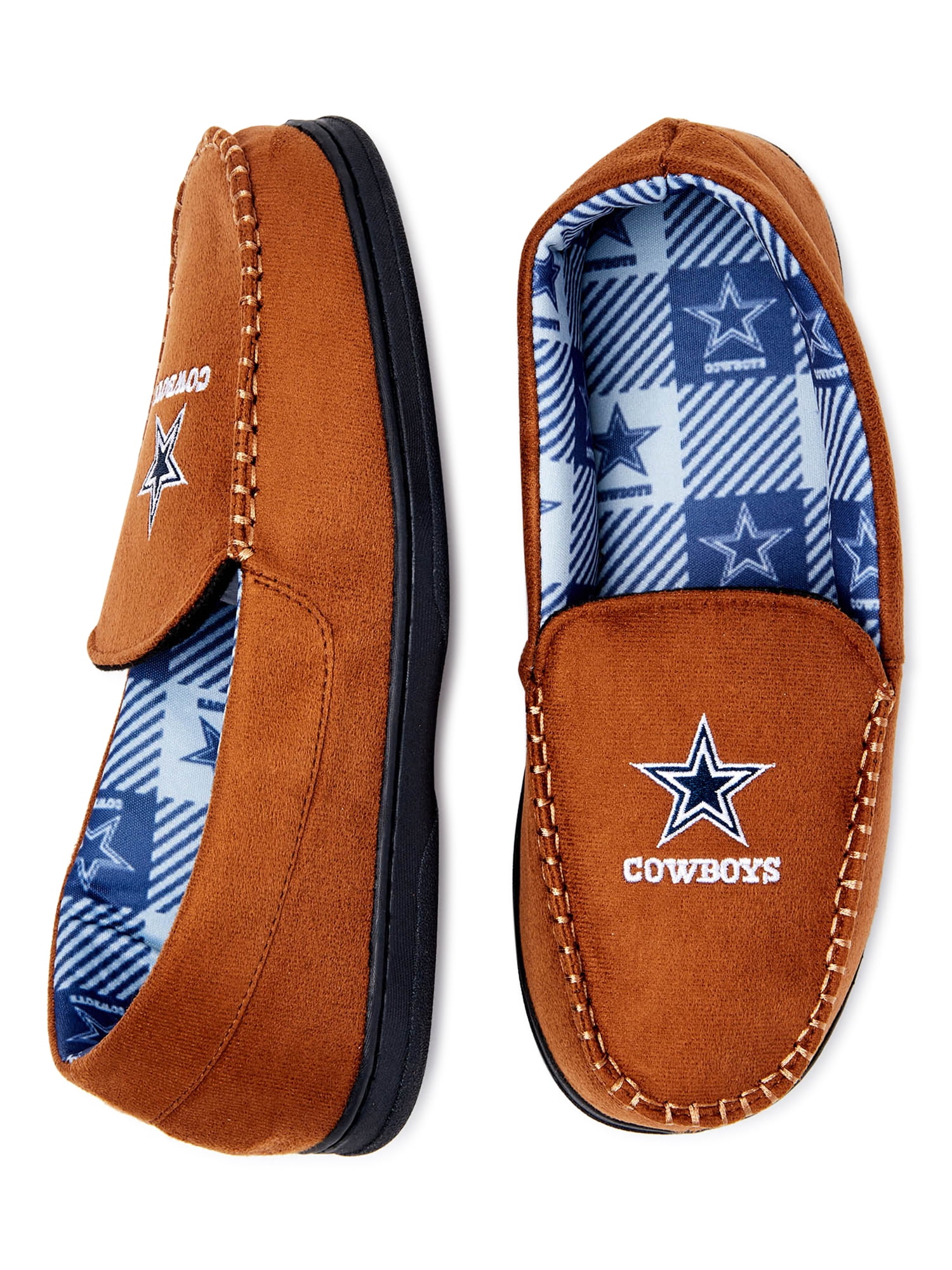 dallas cowboys moccasin slippers