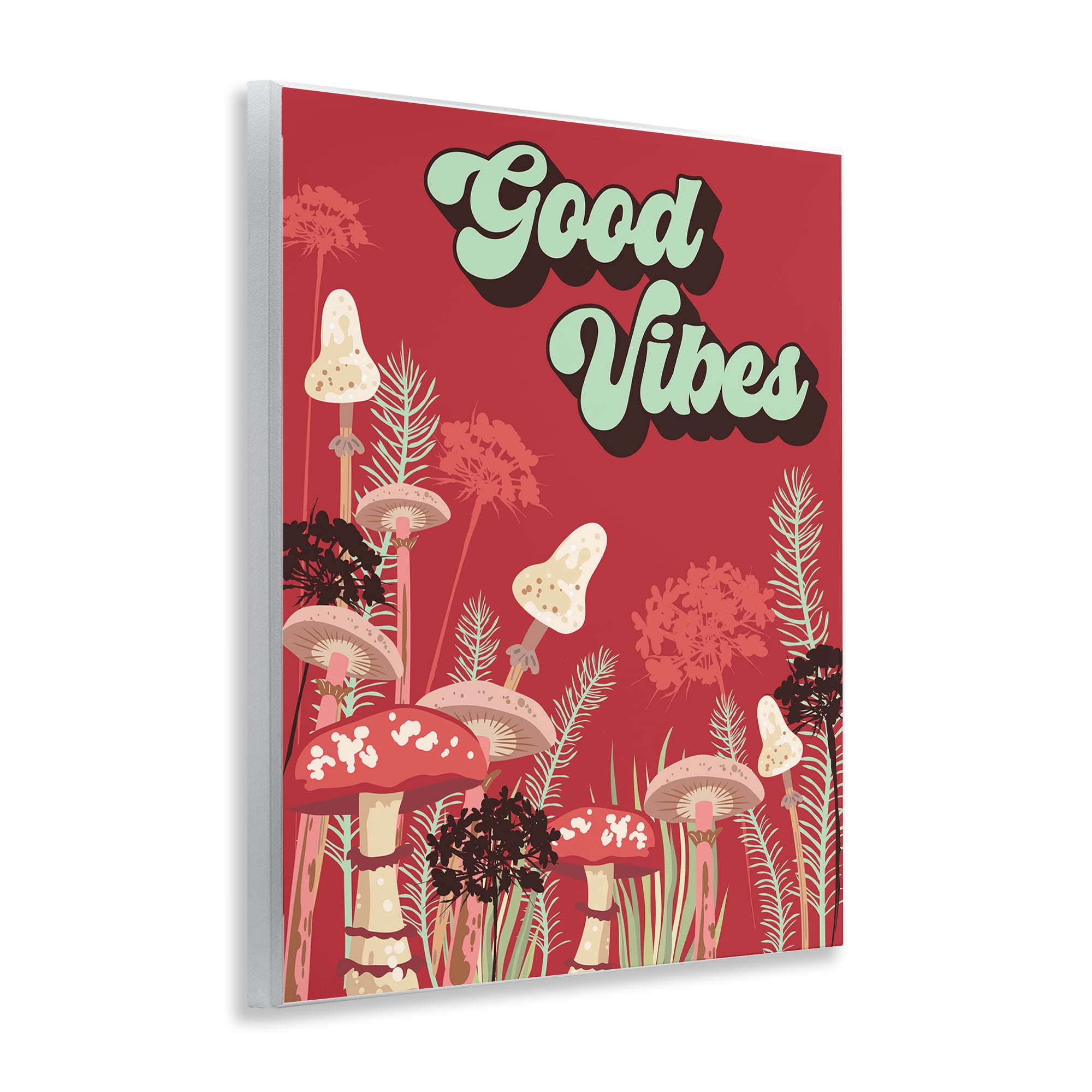 Stupell Industries Good Vibes Mushrooms Botanical & Floral Painting Unframed Art Print Wall Art, 11 x 14