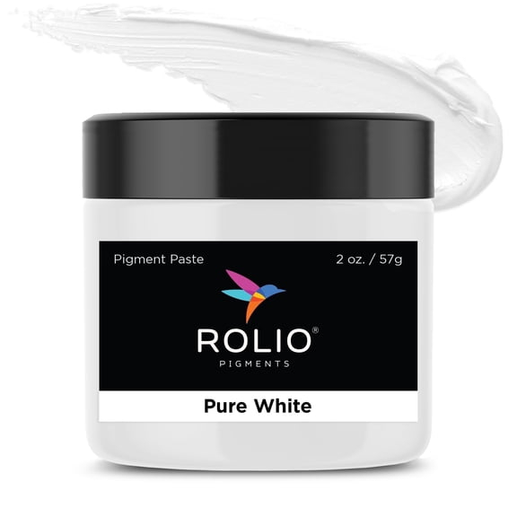 Rolio Pure White Pigment Paste for Epoxy Resin – 2oz Jar – Opaque White Epoxy Colorant, Resin Dye Paste, High-Intensity Pigment Paste for Art, Jewelry, Crafts, Tumblers & DIY Projects