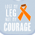 thumbnail image 4 of Inktastic Lost my Leg Not my Courage Limb Loss Awareness Orange Ribbon Boys or Girls Baby Bib, 4 of 4