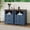 2 packs blue, variant on BouPower Night Stand with Charging Station,Nightstand with 2 Drawers and Open Shelf,Small Bedside Table,Farmhouse Bed Side Table for Living Room