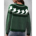 thumbnail image 5 of Sweaters for Women Halloween Day Cute Ghosts Print Ethnic Style Pullover Sweaters Warm Knitted Crewneck Sweaters Shermie, 5 of 6