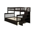 thumbnail image 4 of Veryke Twin-Over-Full Bunk Bed with Stairway and Storage Drawers in Espresso, 4 of 9
