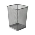 thumbnail image 2 of Metal Mesh Round Trash Can | Small Garbage Bin for Bathroom Bedroom Office Kitchen | Durable Metal Construction | Black or Silver Finish | 12x9x7 Inches, 2 of 7