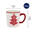 thumbnail image 2 of Bico Holly Jolly Ceramic Mugs, Set of 4, for Coffee, Tea, Drinks, Microwave & Dishwasher Safe, 2 of 3