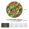 thumbnail image 2 of Yiaed Fruits Vegetables And Berries Print Bone China Decorative Plate Ceramic Dinner Plates Art Crafts with Display Stand-6in, 2 of 6