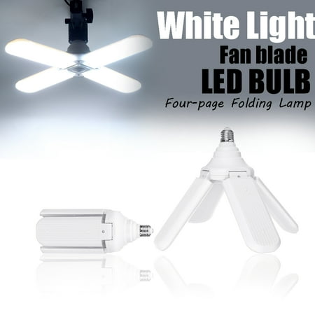 60w Led Garage Lights Foldable Bulb 4 Adjustable Fan Blades