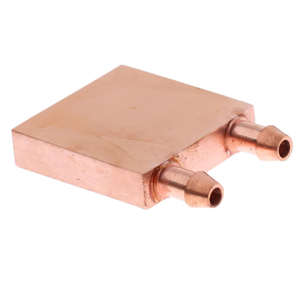 Wzmzjy Copper Water Cooling Block 40x40mm Liquid Water Cooler System for CPU Graphics