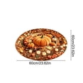 thumbnail image 3 of Zynviq Pumpkin Area Rugs 23.6" X 23.6" Thanksgiving Throw Rug Polyester Round Multicolor Washable Small Rug for Sofa, 3 of 6