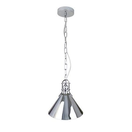 

EQLight EQPCCC10 10 x 10 in. Zulia 1-Light Chrome Cone Pendant