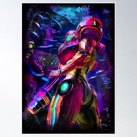 Samus Aran Metroid Poster Wall Art, Modern Wall Decor, 8x12 UNFRAMED