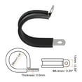 thumbnail image 2 of Uxcell 20Pack 1-1/8" Cable Clamp R Shape Stainless Steel Rubber Cushioned Pipe Strap, 2 of 4