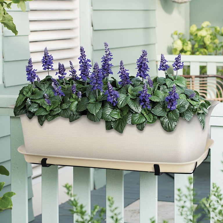 Long Planter Box,Rectangular Flower Pot,Plastic Planters,Rectangle Planter,Window  Box Planters Outdoor,Flower Boxes for Windows Planter Box,for  Garden,Patio,Balcony,and Fence,1PC,16.4x7.2x6.7 Inch - Walmart.com