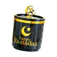 thumbnail image 4 of Tarro de dulces de Ramadán, caja contenedora para aperitivos Eid Mubarak, caja de baratija, bote de comida reutilizable, organizador de encimera, tarro para servir dulces Negra, 4 of 8
