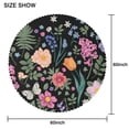 thumbnail image 2 of Round Tablecloth Polyester Material 60 Inch flower Waterproof Stain Wrinkle Free for Kitchen Table, 2 of 5